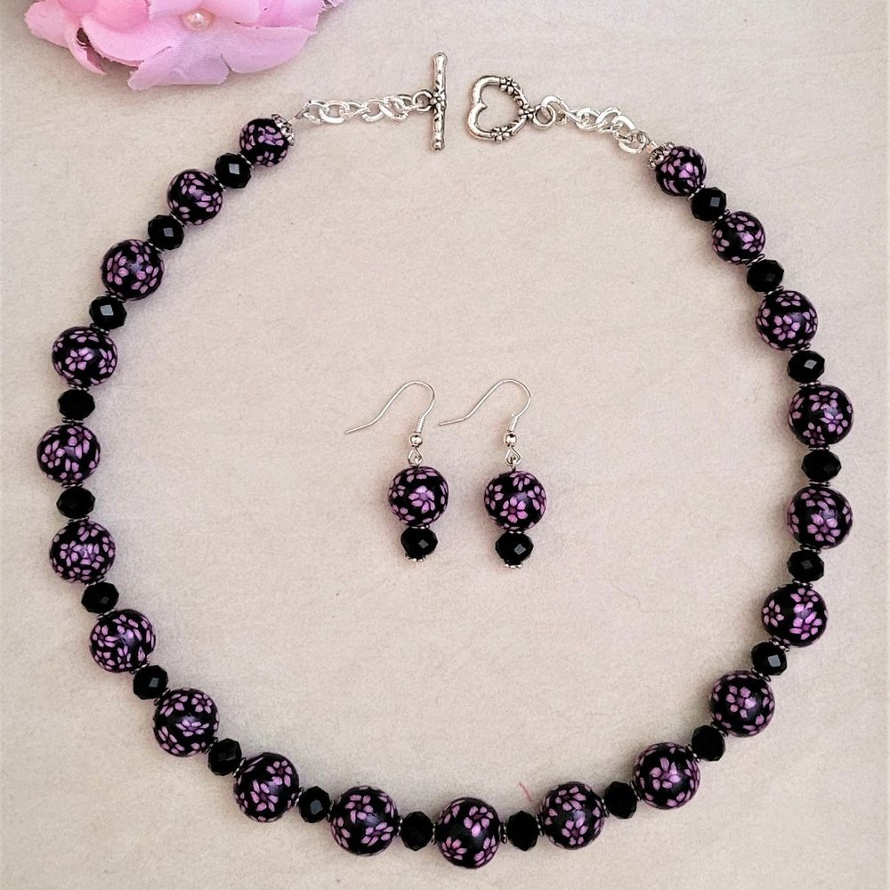 Handmade Necklace and Earrings Set